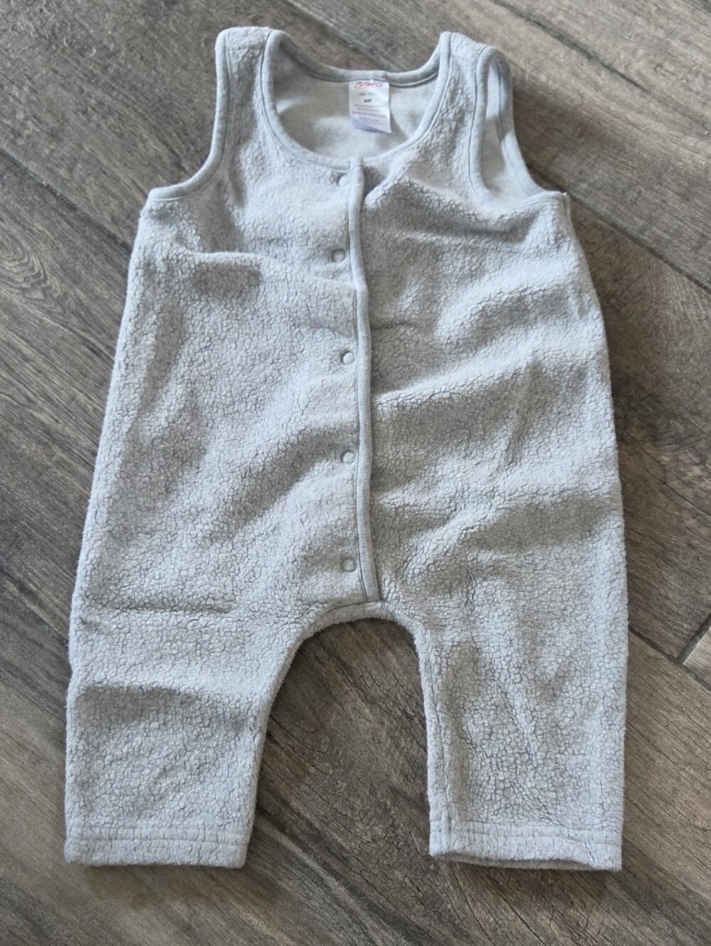 Zutano EUC 6 Months Light Gray Fleece Overalls